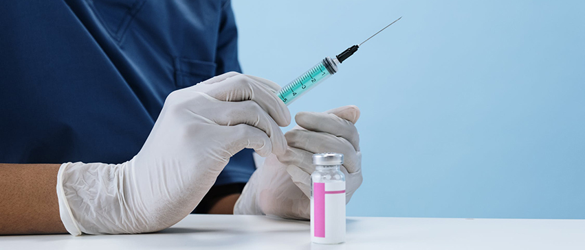 A vaccine being prepared