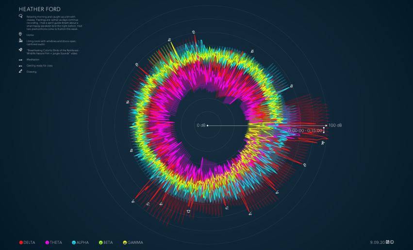 "Data Visualization of Brainwaves" by Heather Ford