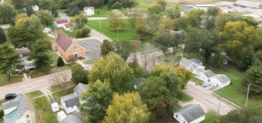 Arial photo of Brimfield - Stylized