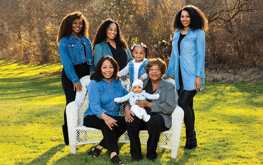 Top: Asiya, Brandy and BreAija. Bottom: Rita, Devy, Davina and Nora