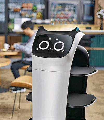 Service with a smile. Photo courtesy Pringles Robotics