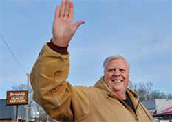 Brimfield Mayor Dan Fishel Waving