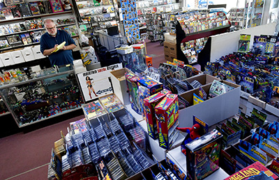 Inside of the comic store