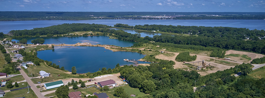 Aerial view of Sankoty Lakes