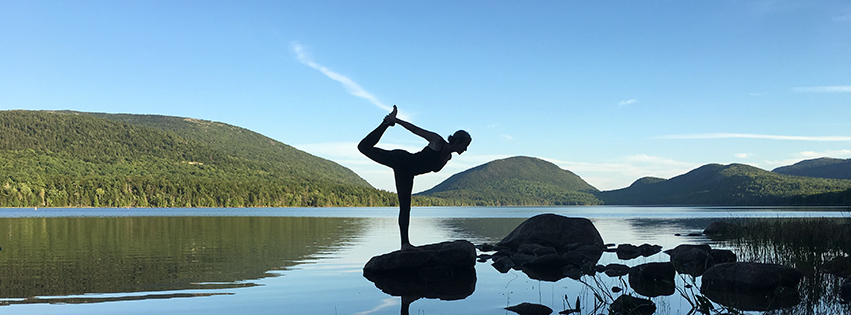 Tammy Mitchell doing yoga