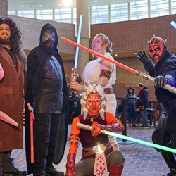 Members of the Cosplay Builders Guild of Central Illinois appeared as Star Wars characters