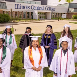 15 students recently celebrated two milestones in one day—becoming Peoria Public Schools’ and Illinois Central College’s first-ever graduating cohort to earn their high school diploma and associate degrees at the same time. 