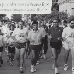 Mike McCoy and Gene Pratt brainstormed the idea for the St. Jude  Memphis to Peoria Run in 1982. 