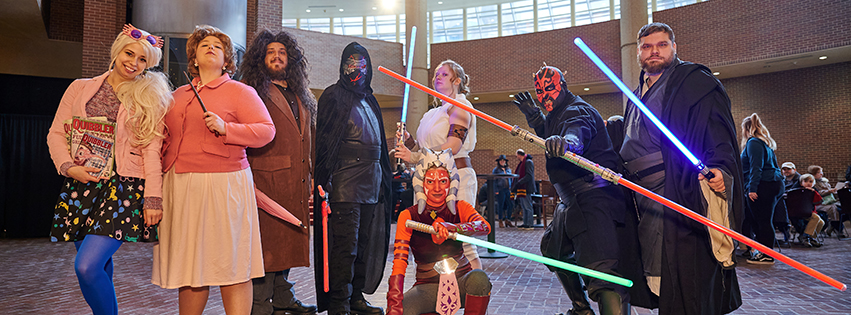 Members of the Cosplay Builders Guild of Central Illinois appeared as Star Wars characters