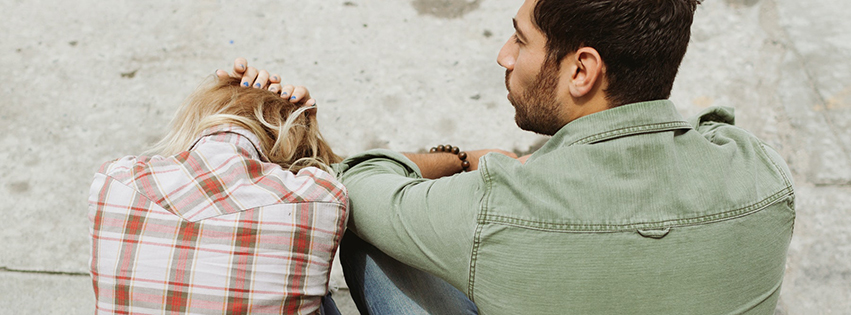 Couple sitting together