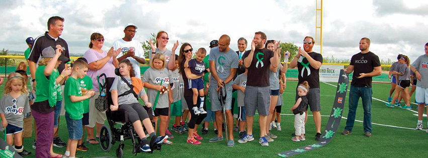 Ribbon-cutting for the KCCO Ability Field, 2015. Now based in Havana, Illinois Ability Sports serves low-income families and children with disabilities through a wide range of charitable efforts.