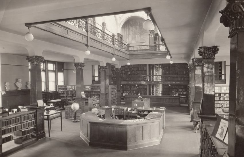 The main floor of the 1897 Main Library building on Monroe Street