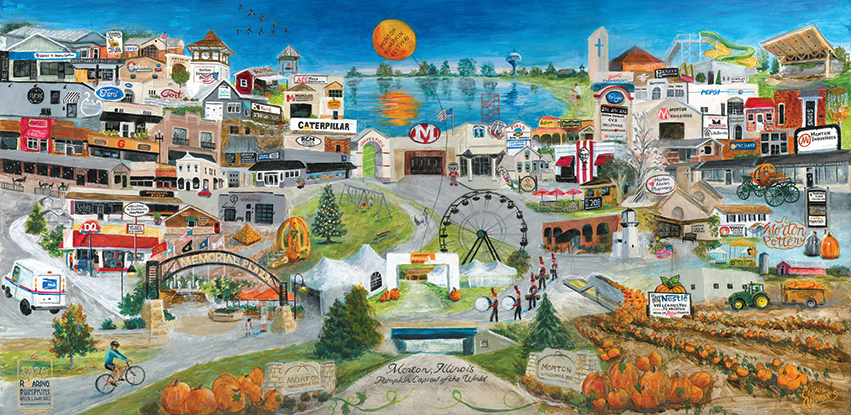 This Connie Andrews painting is the centerpiece of a new mural in Morton. Though not a Big Picture project, the organization is eager to work with businesses and community leaders to encourage similar projects around the region.