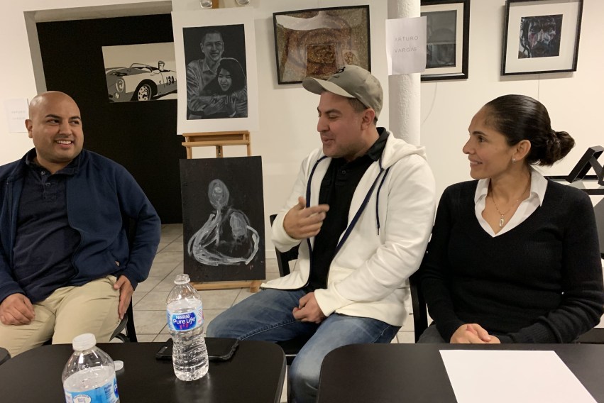 The first HPCC meeting took place at Casa de Arte. Pictured are César, Arturo and Carla Vargas.