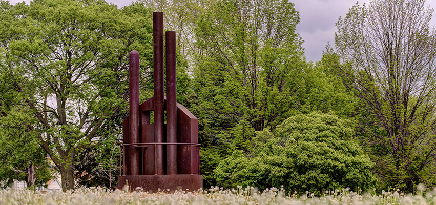 In February, Michelle Lanning's “Here and There” was unveiled at the northwest corner of Peoria’s Donovan Park. Photo by David Vernon