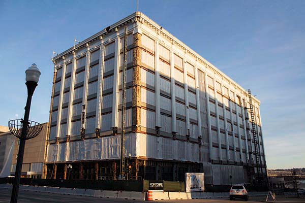 OSF HealthCare’s new downtown Peoria headquarters are currently under construction