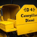 Caterpillar’s first diesel engine, “Old Betsy,” made in 1930, on loan from the Smithsonian Institution