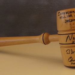 The gavel used to preside over the impeachment of President Bill Clinton.