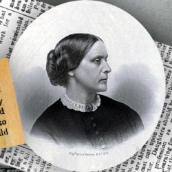 Article clippings and portraits of Susan B. Anthony