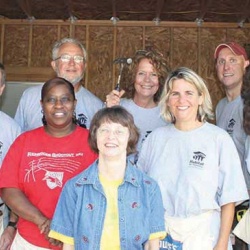 RE/MAX Realtors volunteering for Habitat for Humanity, early 2000s