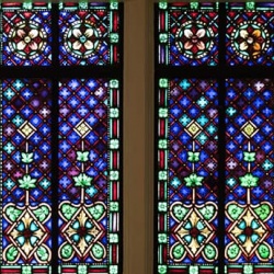 Stained glass windows at the Scottish Rite Cathedral